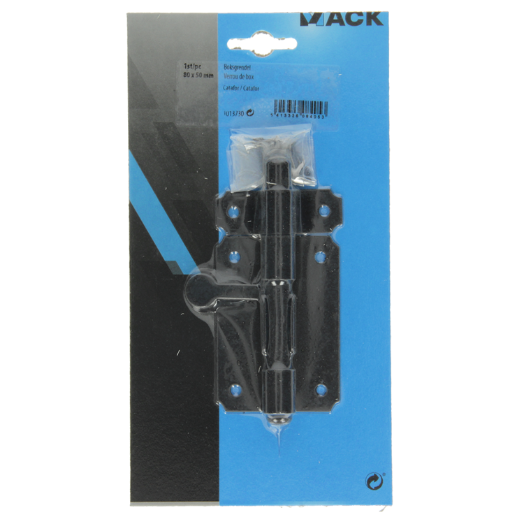 Afbeelding laden in galerijviewer, Mack 1013730 - 1 boksgrendel zw cataf. 80mm | 5 stuks

