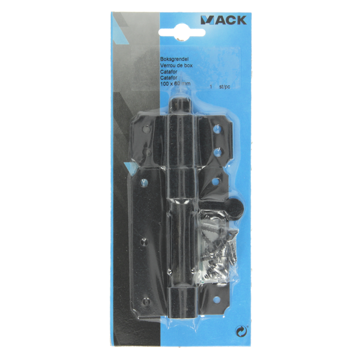 Afbeelding laden in galerijviewer, Mack 1013732 - 1 boksgrendel zwart cataf. 100mm | 5 stuks
