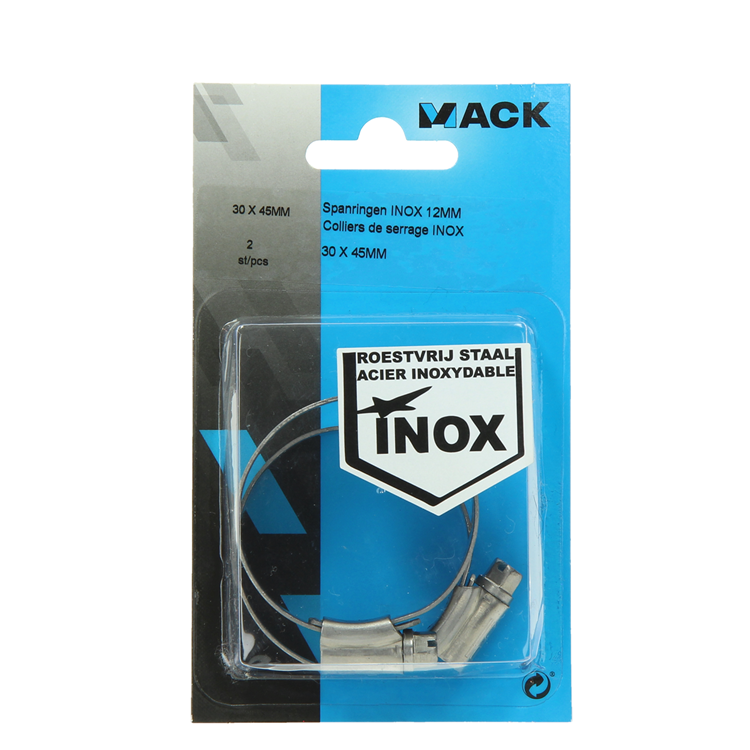 Afbeelding laden in galerijviewer, Mack 1011664 - slangklem inox 30-45mm 2st | 12 stuks
