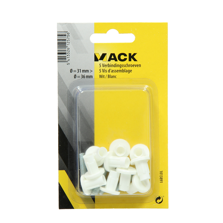Afbeelding laden in galerijviewer, Mack 1013891 - 5 verbindingsschroev.wit 30-40mm | 10 stuks
