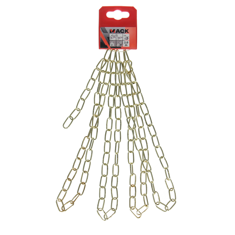 Afbeelding laden in galerijviewer, Mack 1015128 - sierketting vermessingd ø 2mm l 16mm 2m | 5 stuks

