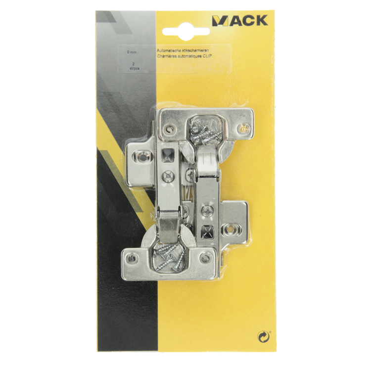 Afbeelding laden in galerijviewer, Mack 1013907 - 2 aut.klikscharnieren 0mm + kruipl. | 5 stuks
