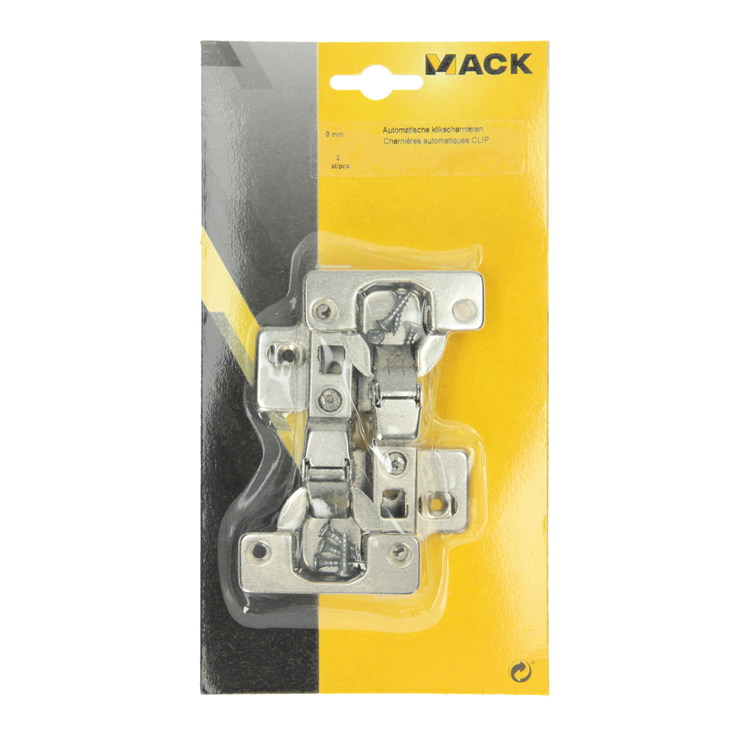 Afbeelding laden in galerijviewer, Mack 1013908 - 2 aut.klikscharnieren 9mm + kruispl. | 5 stuks
