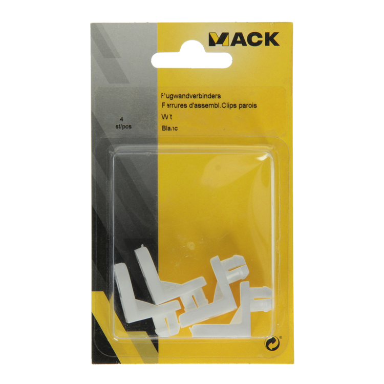 Afbeelding laden in galerijviewer, Mack 1013909 - 4 rugwandverbinders wit | 5 stuks
