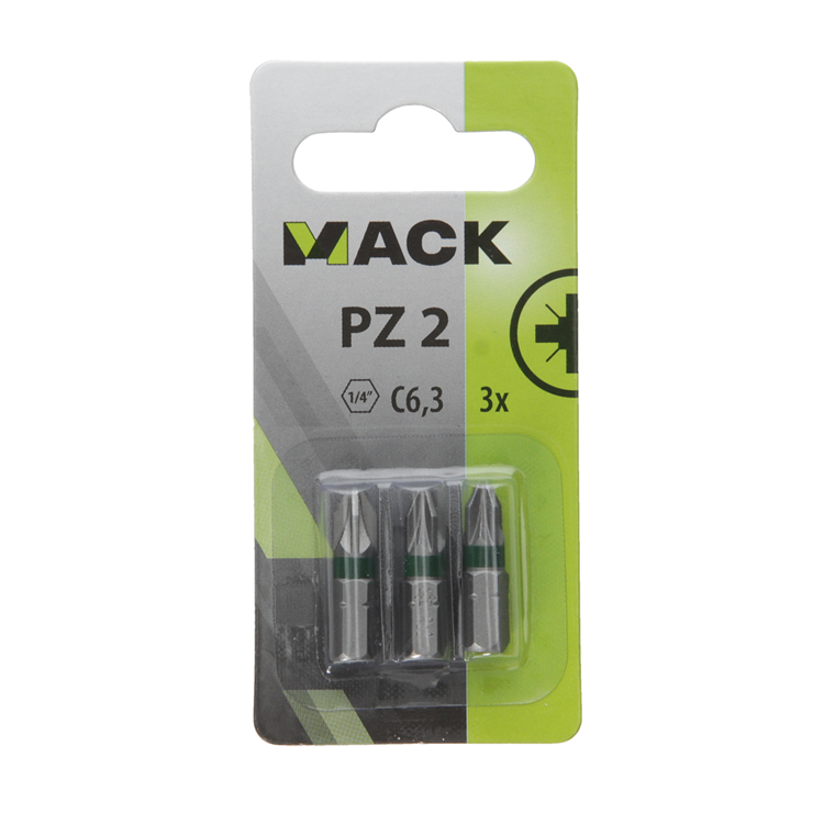 Afbeelding laden in galerijviewer, Mack 1018296 - schroefbit pz2 l25mm 3st | 5 stuks
