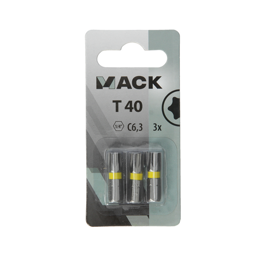 Mack 1018305 - schroefbit t40 l25mm 3st | 5 stuks
