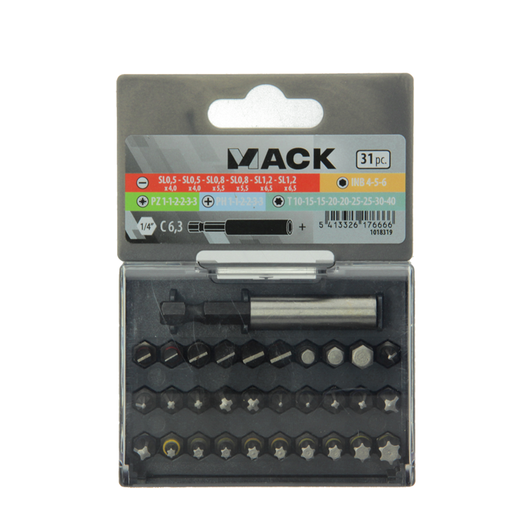 Afbeelding laden in galerijviewer, Mack 1018319 - schroefbit set 31 delig | 5 stuks
