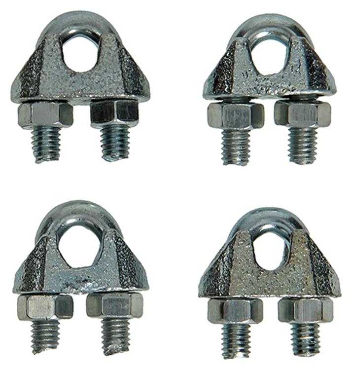 Afbeelding laden in galerijviewer, Mack 1008451 - 4 staaldraadklemmen 5mm verzinkt | 10 stuks
