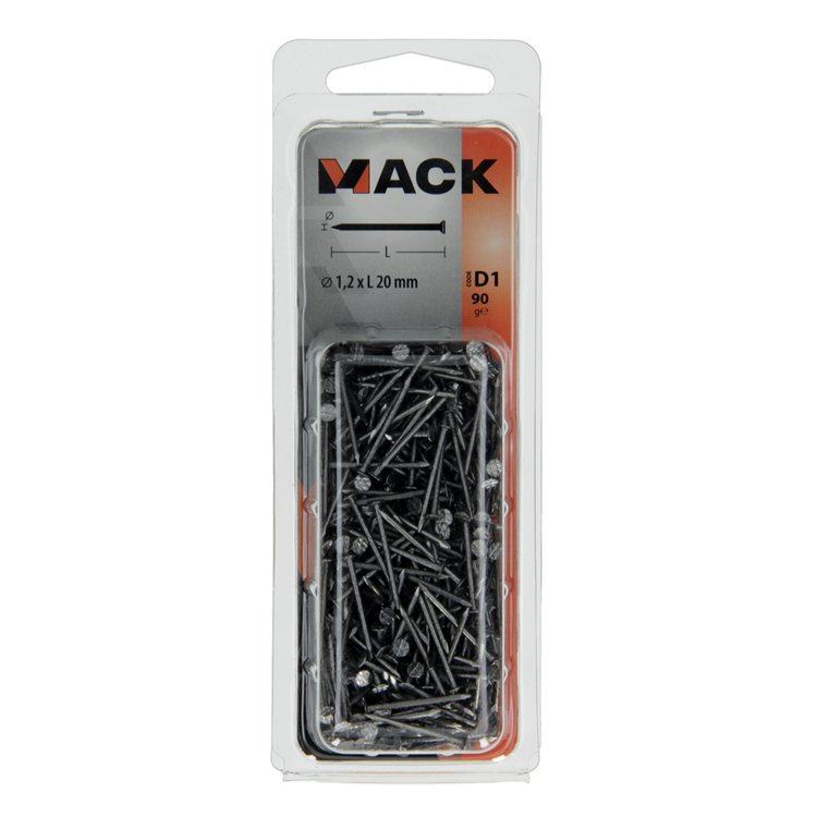 Afbeelding laden in galerijviewer, Mack 1017114 - nagel platte kop 90 gr 1,2 x 20 mm | 5 stuks
