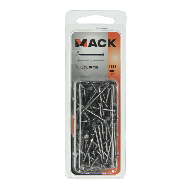Afbeelding laden in galerijviewer, Mack 1017116 - nagel platte kop 100 gr 1,8 x 30 mm | 5 stuks
