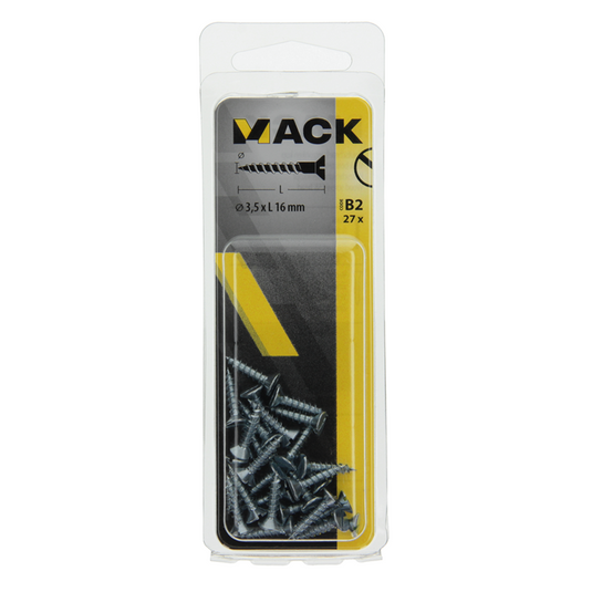 Mack 1017350 - houtschroef verzonken kop verz27 st 3,5 x 16 mm | 10 stuks