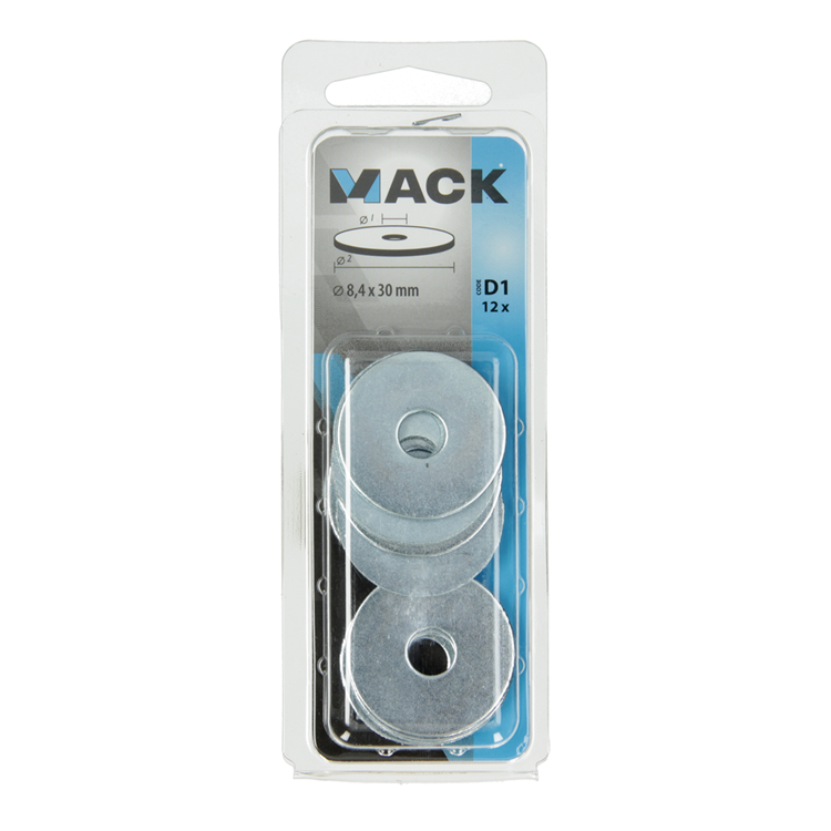 Afbeelding laden in galerijviewer, Mack 1017741 - carrosserie sluitring verzinkt12 st 8,4 x 30 mm | 10 stuks
