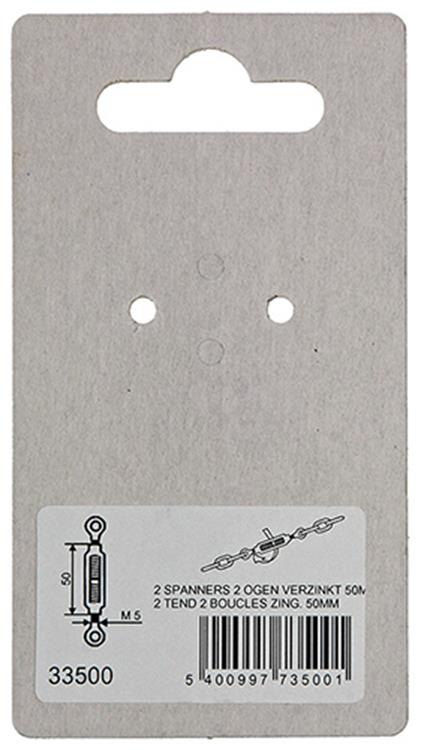 Afbeelding laden in galerijviewer, Mack 1008470 - 2 spanners 2 ogen m5 x 50mm verzinkt | 10 stuks
