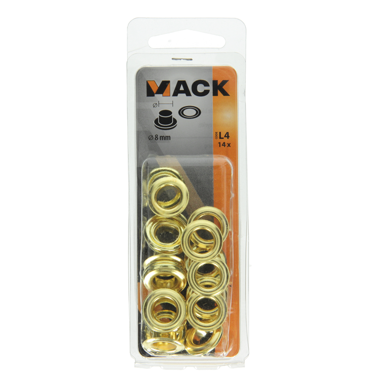 Afbeelding laden in galerijviewer, Mack 1017874 - zeilringen messing 14 st 8mm | 10 stuks
