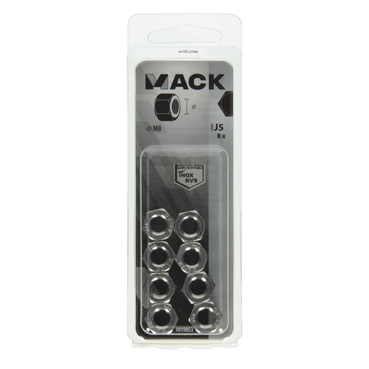 Mack 1019853 - zeskantmoer inox a2 8 st m8 | 10 stuks