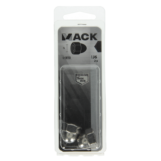 Mack 1019865 - zeskant dopmoer inox a2 2 st m 10 | 10 stuks