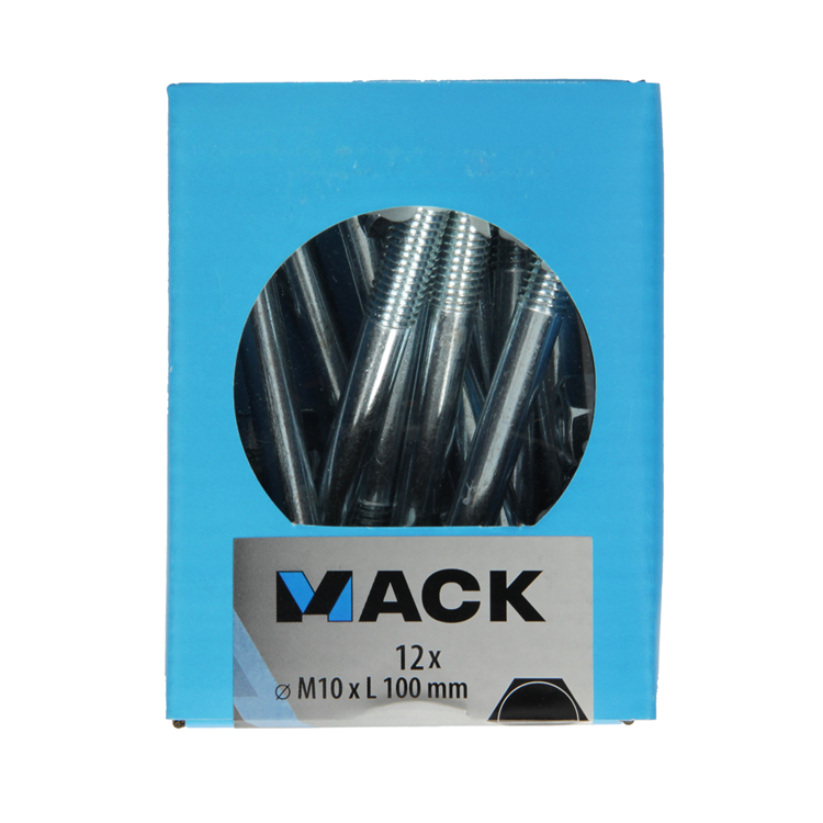 Afbeelding laden in galerijviewer, Mack 1020211 - houtbout + moer verzinkt 12 stm10 x 100 mm | 5 stuks
