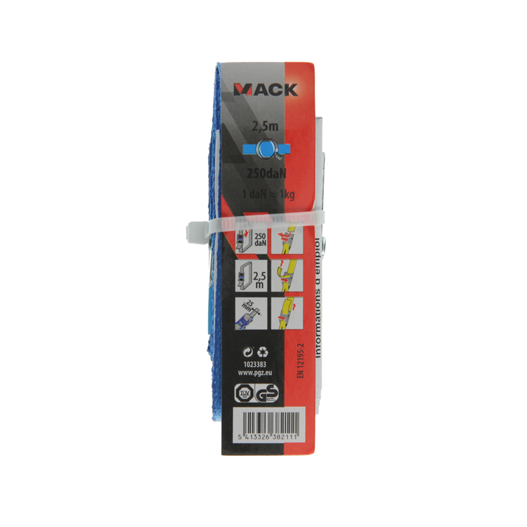 Afbeelding laden in galerijviewer, Mack 1023383 - lint polyester, met gesp, 25mm-2.5m max250kg | 12 stuks
