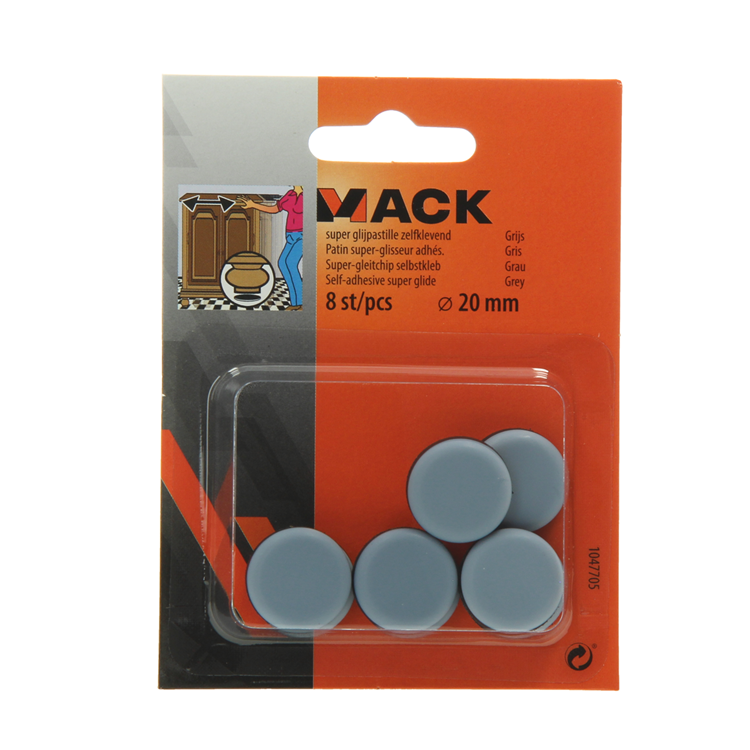 Afbeelding laden in galerijviewer, Mack 1047705 - super glijpastille zelfklevendgrijs ø 20 mm 8 st pcs | 12 stuks
