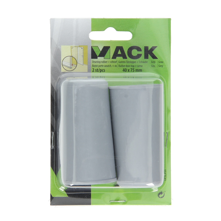 Afbeelding laden in galerijviewer, Mack 1047641 - deurstop rubber + schroef grijs 40 x 75 mm 2 st pcs | 6 stuks
