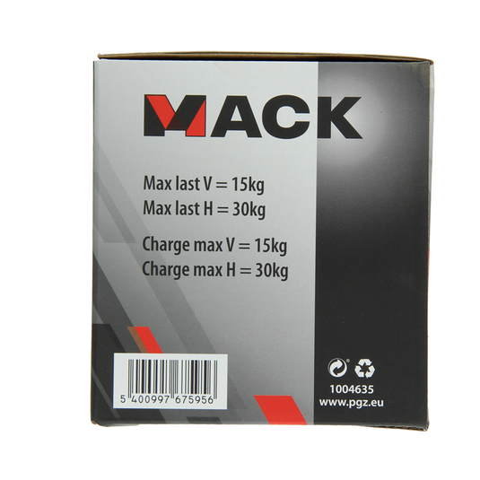 Mack 1004635 - zuignap enkel rood ø 12 cm | 4 stuks