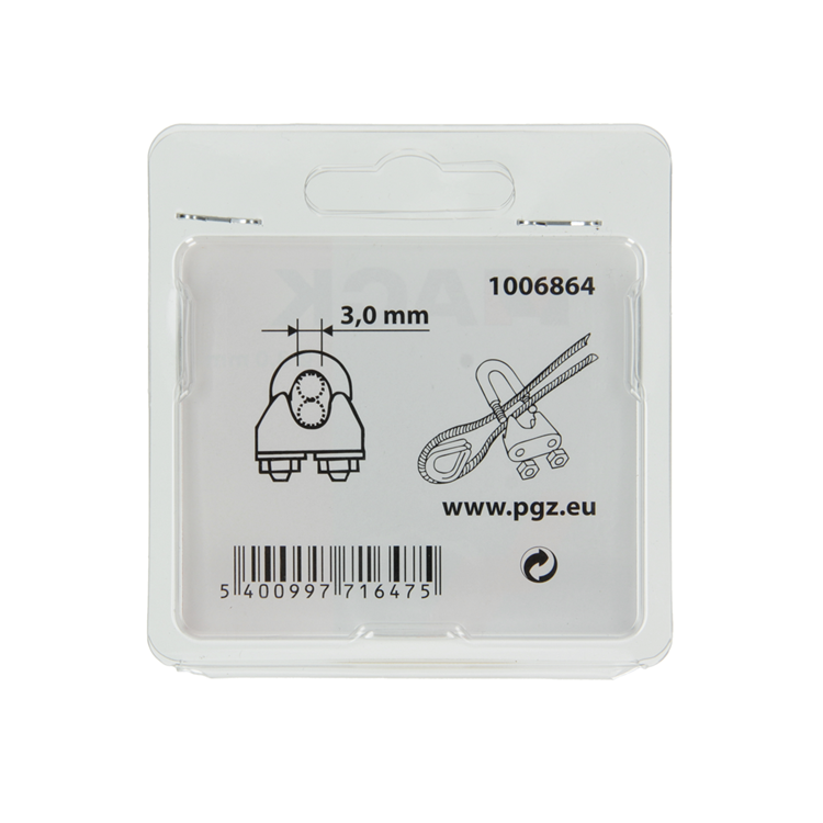 Afbeelding laden in galerijviewer, Mack 1006864 - 4 staaldraadklemmen crosby verzinkt 3mm bl | 5 stuks
