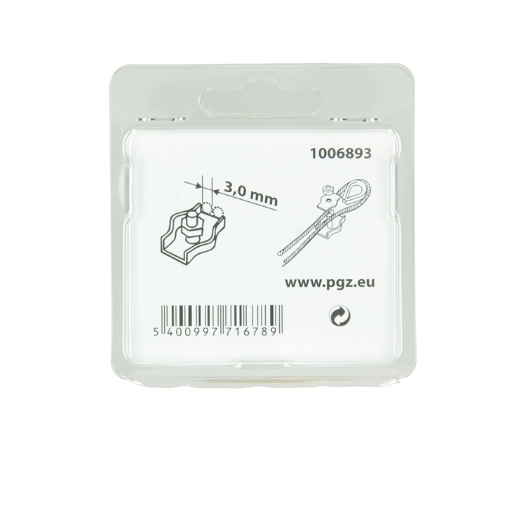 Afbeelding laden in galerijviewer, Mack 1006893 - 2 staaldraadklemmen simplex inox 1,5-3mm bl | 5 stuks
