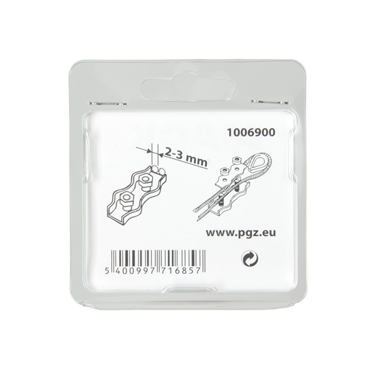 Mack 1006900 - 2 staaldraadklemmen duplex verzinkt 2-3mm bl | 5 stuks
