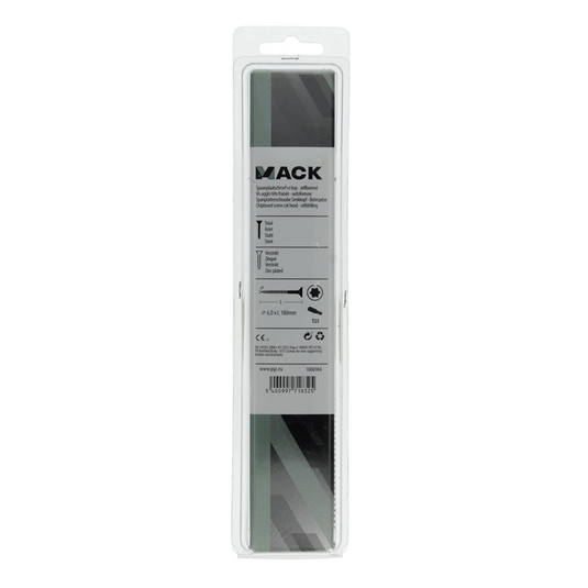 Mack 1006984 - spaanplschrf. vzkop-zelfb geelverzinkt 4st 6 x 180mm | 10 stuks