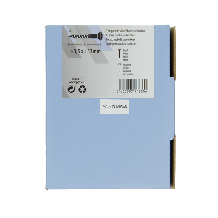 Afbeelding laden in galerijviewer, Mack 1007007 - zelftap. schroef bvz kop 200 200 st 3,5x13mm | 5 stuks
