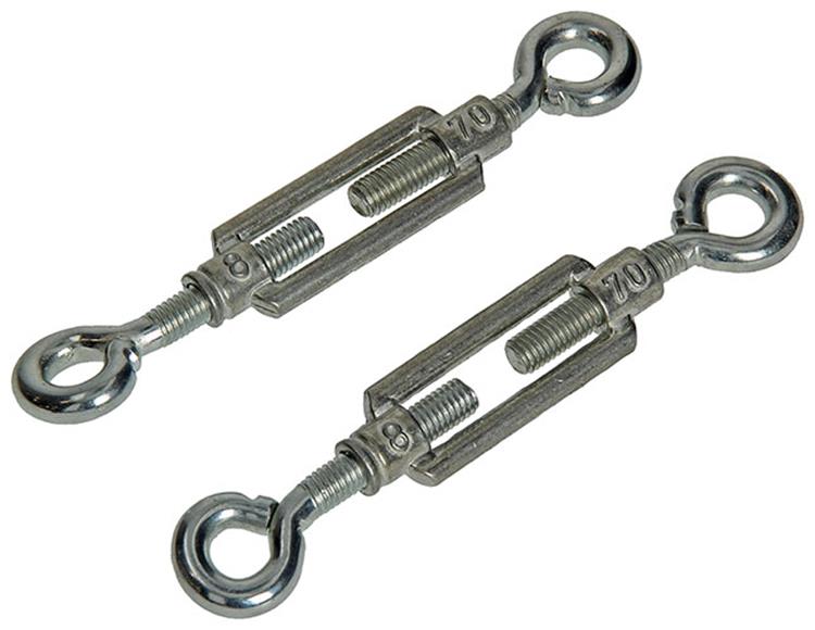 Afbeelding laden in galerijviewer, Mack 1008542 - 2 spanners 2 ogen m8 x 70mm verzinkt | 10 stuks
