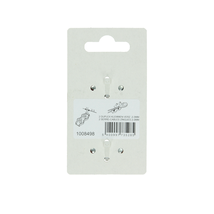 Afbeelding laden in galerijviewer, Mack 1008498 - 2 staaldraadklemmen 3mm duplex verzinkt | 10 stuks
