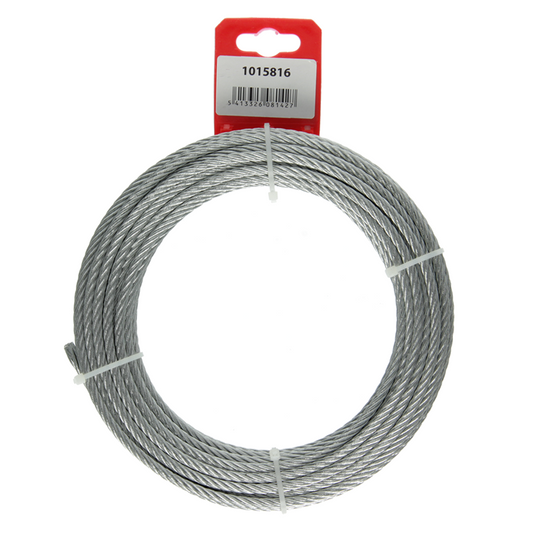 Mack 1015816 - verzinkte staalkabel 6x19 10m 5mm wll 250 kg din en 12385-4 | 5 stuks