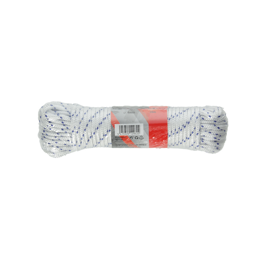 Mack 1014995 - pp gevlochten wit blauw streng4mm 20m | 5 stuks