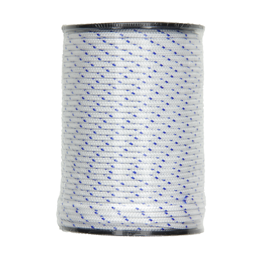 Mack 1013957 - pp gevlochten wit blauw bobijn3mm 75m | 5 stuks
