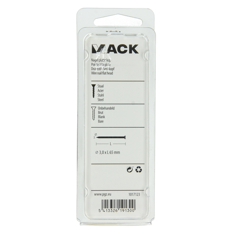 Afbeelding laden in galerijviewer, Mack 1017123 - nagel platte kop 130 gr 3,0 x 65 mm | 5 stuks
