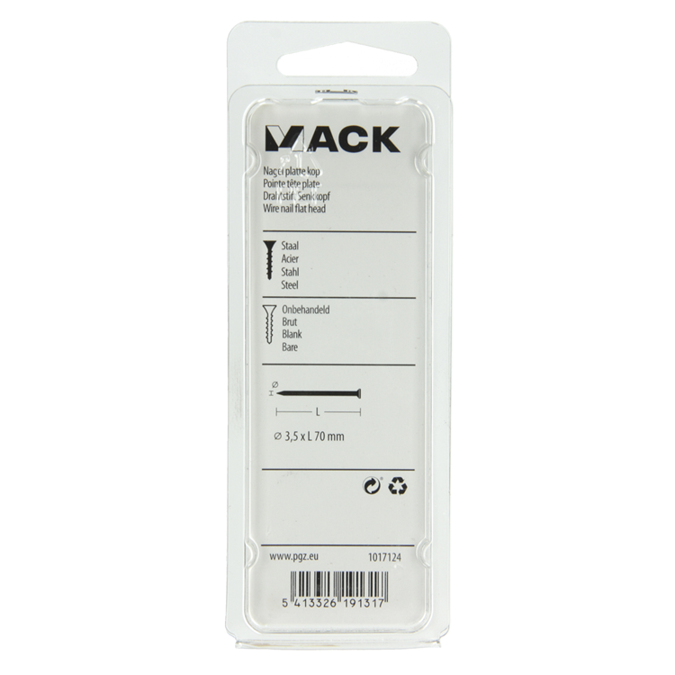 Afbeelding laden in galerijviewer, Mack 1017124 - nagel platte kop 150 gr 3,5 x 70 mm | 5 stuks
