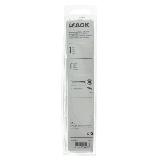 Mack 1017317 - spaanplschr.vzkop-zelfb. geelverz. 5 st 5,0 x 90 mm | 5 stuks
