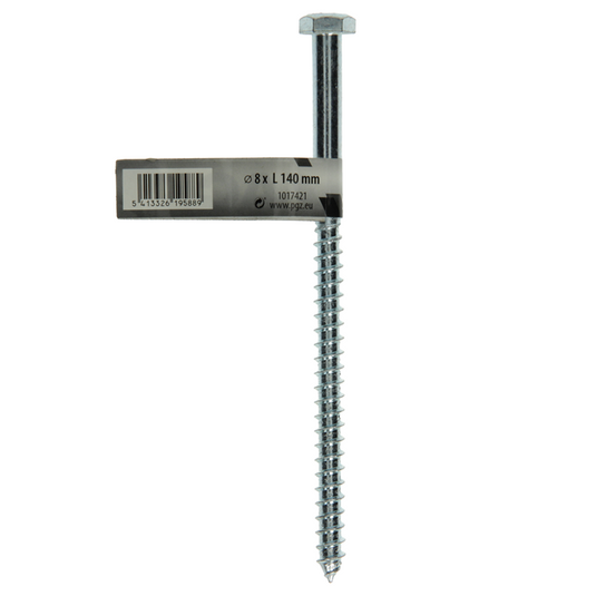 Mack 1017421 - houtdraadbout staal verzinkt 1 st 8 x 140 mm | 10 stuks