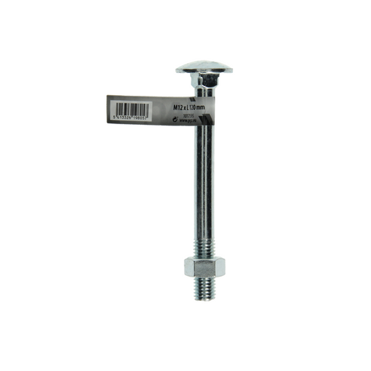 Mack 1017595 - houtbout + moer staal verzinkt1 st m12 x 120 mm | 10 stuks
