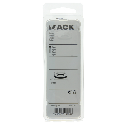 Mack 1017730 - sluitring nylon 10 st m5 | 10 stuks