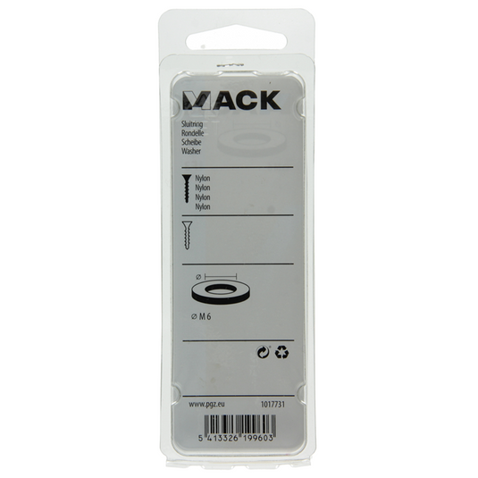 Mack 1017731 - sluitring nylon 9 st m6 | 10 stuks