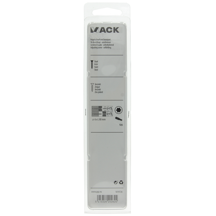 Afbeelding laden in galerijviewer, Mack 1019726 - regelschroef verzinkt 10 st 6 x 80 mm | 5 stuks
