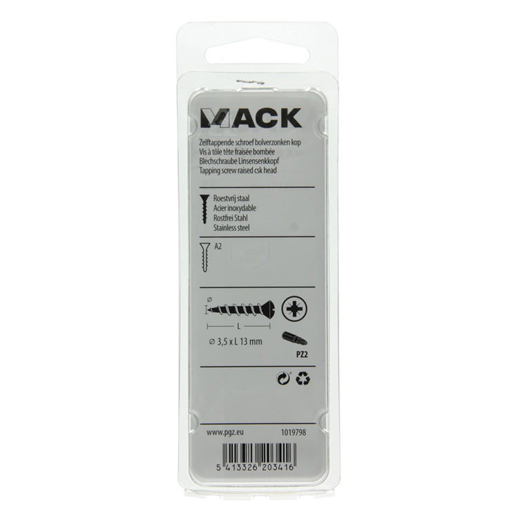 Afbeelding laden in galerijviewer, Mack 1019798 - zelftappende schroef bolvz.kopa2 14st 3,5 x 13 mm | 10 stuks
