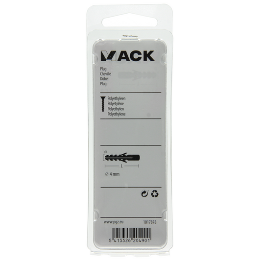 Mack 1017878 - plug polyethyleen 50 st 4 mm | 10 stuks