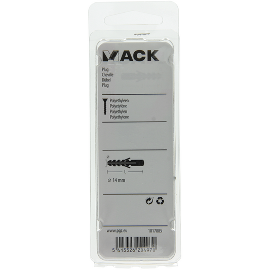 Mack 1017885 - plug polyethyleen 4 st 14 mm | 5 stuks