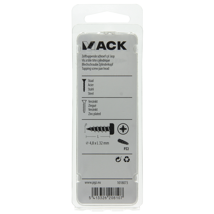 Afbeelding laden in galerijviewer, Mack 1018073 - zelftappende schroef cylkop verz. 28 st 4,8 x 32 mm | 5 stuks
