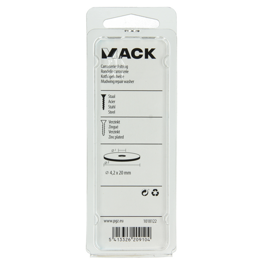 Mack 1018122 - carrosserie sluitring verzinkt80 st 4,2 x 20 mm | 5 stuks