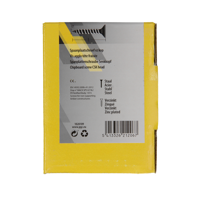 Afbeelding laden in galerijviewer, Mack 1020109 - spaanplaatschroef vz kop geel vz 200 st 5,0 x 20 mm | 5 stuks
