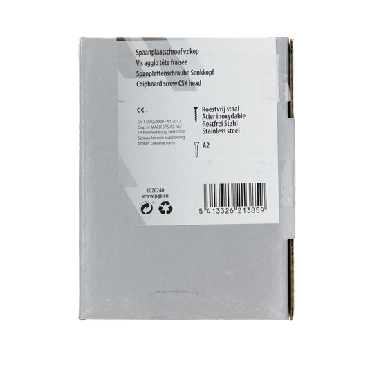 Mack 1020240 - spaanplaatschroef vz kop inox a2 200 st 4,5 x 40 mm | 2 stuks